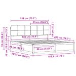 Casa si Gradina - Mobilier - Paturi si accesorii - Paturi - Cadru de pat cu tablie tapitata Gri deschis 180 x 200 cm - Infinity.ro