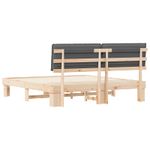 Casa si Gradina - Mobilier - Paturi si accesorii - Paturi - Cadru de pat cu tablie tapitata Gri inchis 200 x 200 cm - Infinity.ro