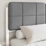 Casa si Gradina - Mobilier - Paturi si accesorii - Paturi - Cadru de pat cu tablie tapitata Gri deschis 140 x 190 cm - Infinity.ro