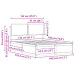 Casa si Gradina - Mobilier - Paturi si accesorii - Paturi - Cadru de pat cu tablie tapitata Gri deschis 135 x 190 cm - Infinity.ro