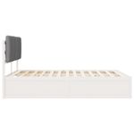 Casa si Gradina - Mobilier - Paturi si accesorii - Paturi - Cadru de pat cu tablie tapitata Gri deschis 140 x 200 cm - Infinity.ro