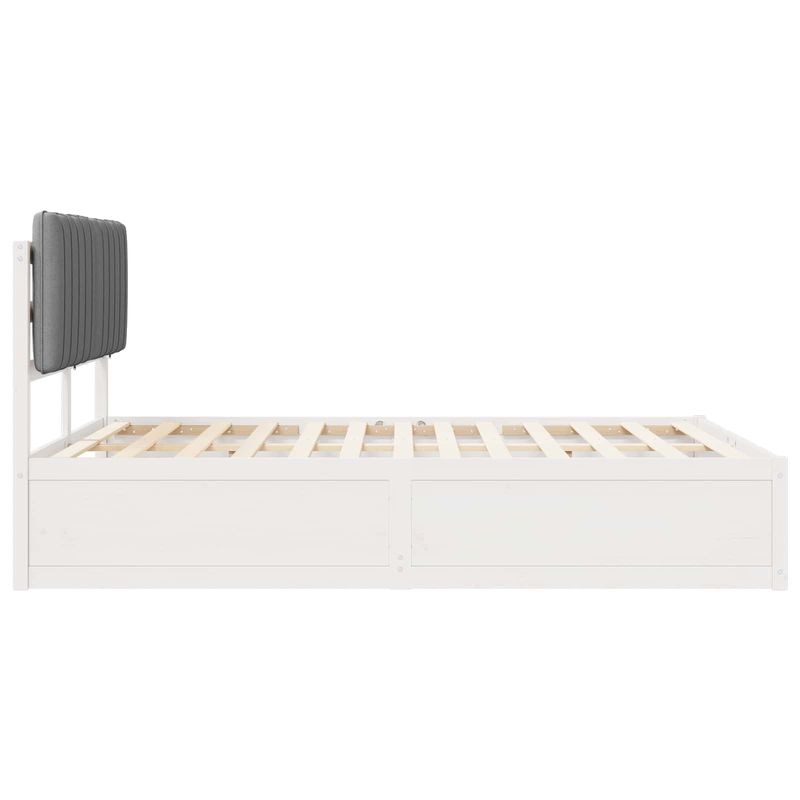 Casa si Gradina - Mobilier - Paturi si accesorii - Paturi - Cadru de pat cu tablie tapitata Gri deschis 140 x 200 cm - Infinity.ro