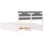 Casa si Gradina - Mobilier - Paturi si accesorii - Paturi - Cadru de pat cu tablie tapitata Gri deschis 140 x 200 cm - Infinity.ro