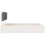 Casa si Gradina - Mobilier - Paturi si accesorii - Paturi - Cadru de pat cu tablie tapitata Gri deschis 140 x 190 cm - Infinity.ro