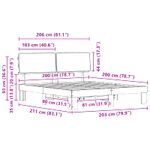 Casa si Gradina - Mobilier - Paturi si accesorii - Paturi - Cadru de pat cu tablie tapitata Gri inchis 200 x 200 cm - Infinity.ro