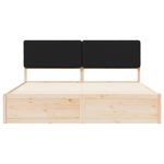 Casa si Gradina - Mobilier - Paturi si accesorii - Paturi - Cadru de pat cu tablie tapitata cu headboard Negru 200 x 200 cm - Infinity.ro