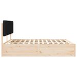 Casa si Gradina - Mobilier - Paturi si accesorii - Paturi - Cadru de pat cu tablie tapitata cu headboard Negru 200 x 200 cm - Infinity.ro