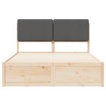 Casa si Gradina - Mobilier - Paturi si accesorii - Paturi - Cadru de pat cu tablie tapitata Gri inchis 135 x 190 cm - Infinity.ro
