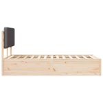 Casa si Gradina - Mobilier - Paturi si accesorii - Paturi - Cadru de pat cu tablie tapitata Gri inchis 135 x 190 cm - Infinity.ro