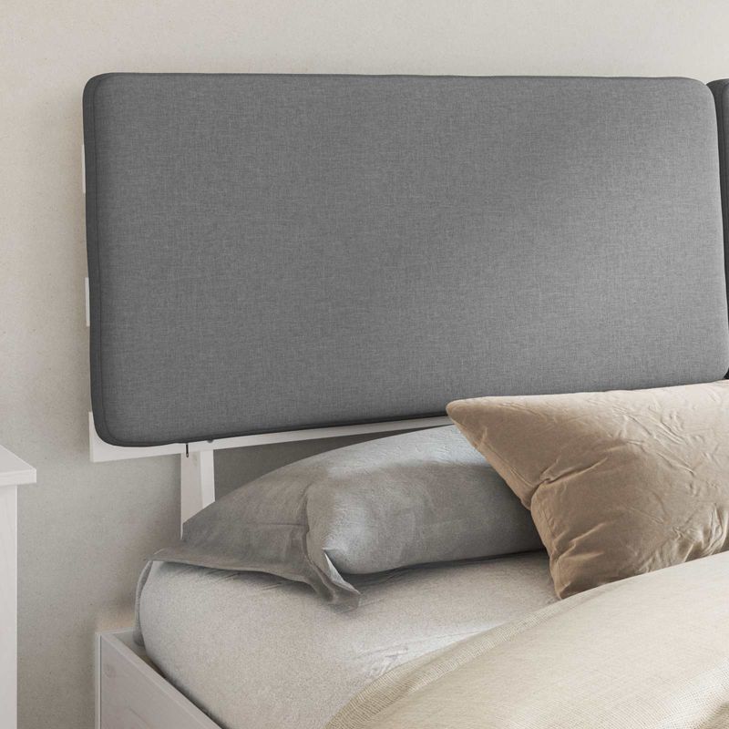 Casa si Gradina - Mobilier - Paturi si accesorii - Paturi - Cadru de pat cu tablie tapitata Gri deschis 180 x 200 cm - Infinity.ro