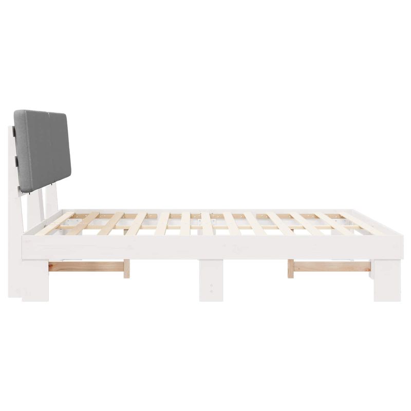 Casa si Gradina - Mobilier - Paturi si accesorii - Paturi - Cadru de pat cu tablie tapitata Gri deschis 180 x 200 cm - Infinity.ro