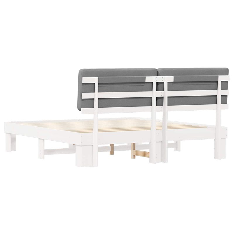 Casa si Gradina - Mobilier - Paturi si accesorii - Paturi - Cadru de pat cu tablie tapitata Gri deschis 180 x 200 cm - Infinity.ro