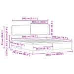 Casa si Gradina - Mobilier - Paturi si accesorii - Paturi - Cadru de pat cu tablie tapitata cu headboard Negru 200 x 200 cm - Infinity.ro
