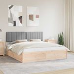 Casa si Gradina - Mobilier - Paturi si accesorii - Paturi - Cadru de pat cu tablie tapitata Gri deschis 180 x 200 cm - Infinity.ro