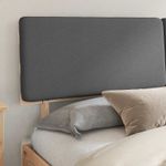 Casa si Gradina - Mobilier - Paturi si accesorii - Paturi - Cadru de pat cu tablie tapitata Gri inchis 180 x 200 cm - Infinity.ro