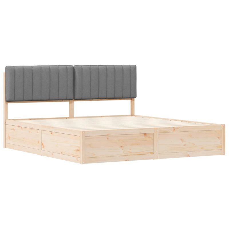 Casa si Gradina - Mobilier - Paturi si accesorii - Paturi - Cadru de pat cu tablie tapitata Gri deschis 180 x 200 cm - Infinity.ro