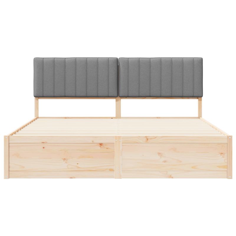 Casa si Gradina - Mobilier - Paturi si accesorii - Paturi - Cadru de pat cu tablie tapitata Gri deschis 180 x 200 cm - Infinity.ro