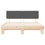 Casa si Gradina - Mobilier - Paturi si accesorii - Paturi - Cadru de pat cu tablie tapitata Gri inchis 180 x 200 cm - Infinity.ro