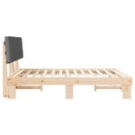 Casa si Gradina - Mobilier - Paturi si accesorii - Paturi - Cadru de pat cu tablie tapitata Gri inchis 180 x 200 cm - Infinity.ro