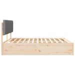 Casa si Gradina - Mobilier - Paturi si accesorii - Paturi - Cadru de pat cu tablie tapitata Gri deschis 180 x 200 cm - Infinity.ro
