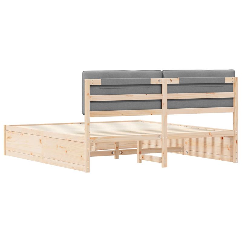Casa si Gradina - Mobilier - Paturi si accesorii - Paturi - Cadru de pat cu tablie tapitata Gri deschis 180 x 200 cm - Infinity.ro