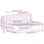 Casa si Gradina - Mobilier - Paturi si accesorii - Paturi - Cadru de pat cu tablie tapitata Gri deschis 180 x 200 cm - Infinity.ro