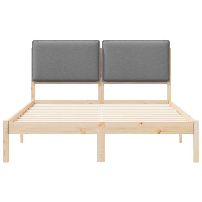 Casa si Gradina - Mobilier - Paturi si accesorii - Paturi - Cadru de pat cu tablie tapitata Gri deschis 160 x 200 cm - Infinity.ro
