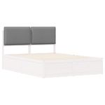 Casa si Gradina - Mobilier - Paturi si accesorii - Paturi - Cadru de pat cu tablie tapitata Gri deschis 150 x 200 cm - Infinity.ro