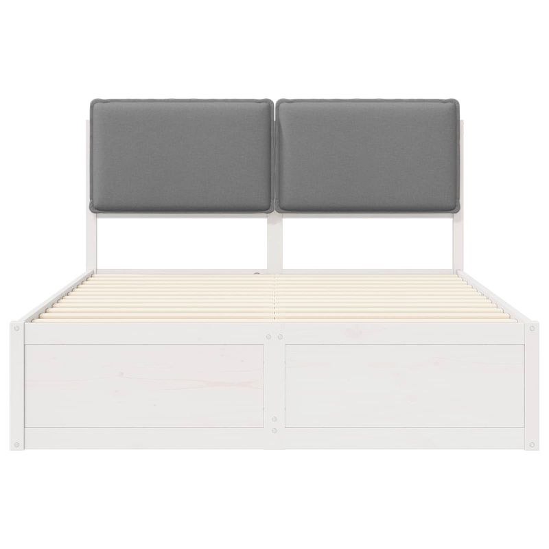 Casa si Gradina - Mobilier - Paturi si accesorii - Paturi - Cadru de pat cu tablie tapitata Gri deschis 150 x 200 cm - Infinity.ro