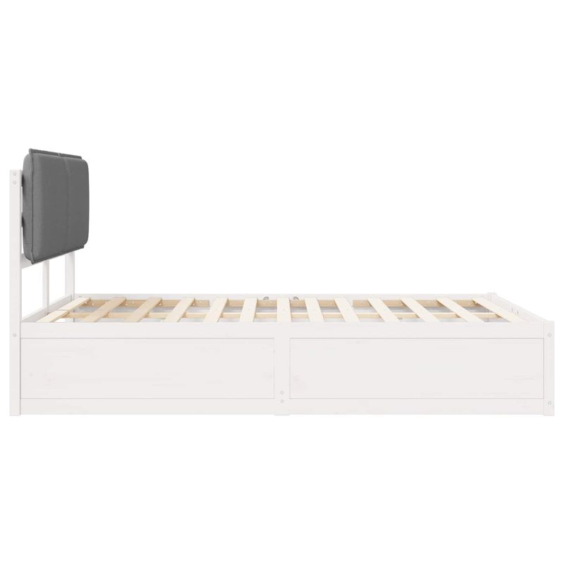 Casa si Gradina - Mobilier - Paturi si accesorii - Paturi - Cadru de pat cu tablie tapitata Gri deschis 150 x 200 cm - Infinity.ro