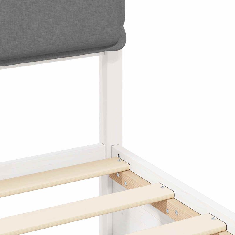 Casa si Gradina - Mobilier - Paturi si accesorii - Paturi - Cadru de pat cu tablie tapitata Gri deschis 150 x 200 cm - Infinity.ro
