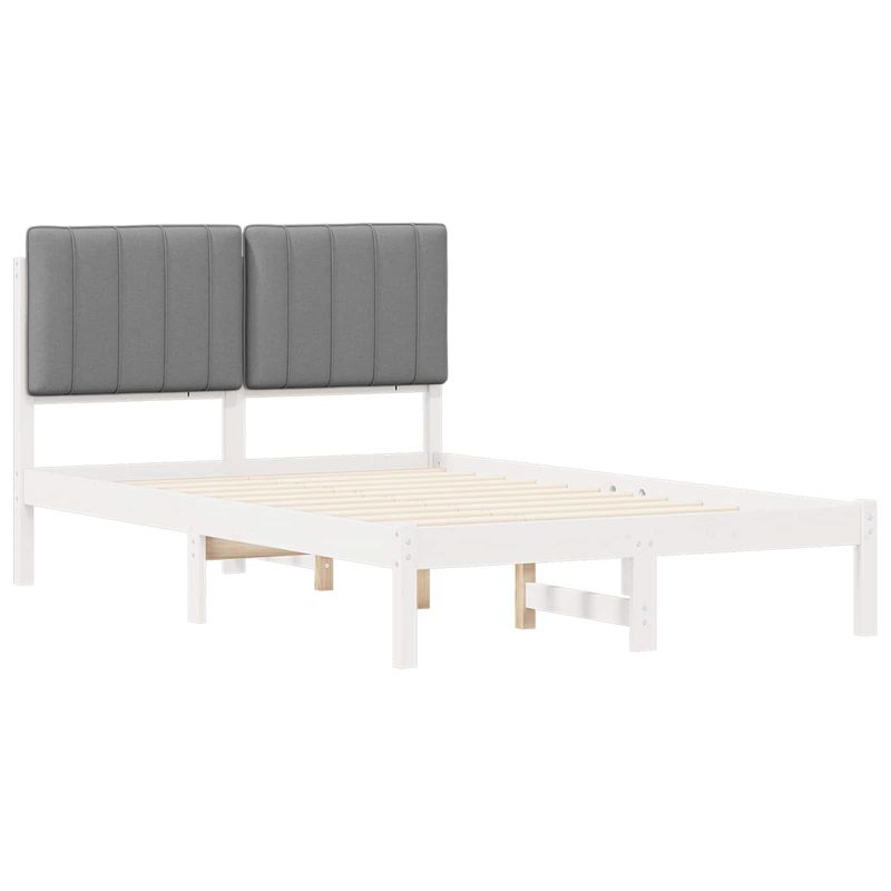 Casa si Gradina - Mobilier - Paturi si accesorii - Paturi - Cadru de pat cu tablie tapitata Gri deschis 120 x 190 cm - Infinity.ro