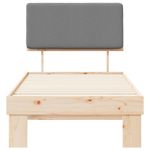 Casa si Gradina - Mobilier - Paturi si accesorii - Paturi - Cadru de pat cu tablie tapitata Gri deschis 75 x 190 cm - Infinity.ro