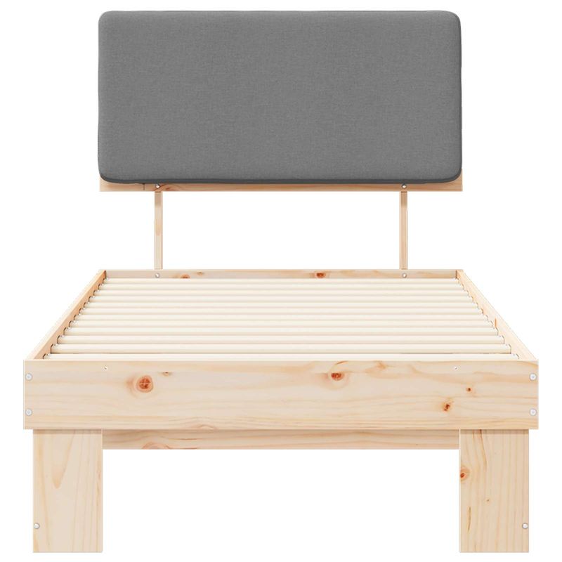 Casa si Gradina - Mobilier - Paturi si accesorii - Paturi - Cadru de pat cu tablie tapitata Gri deschis 75 x 190 cm - Infinity.ro