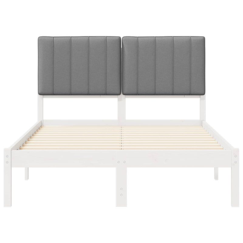 Casa si Gradina - Mobilier - Paturi si accesorii - Paturi - Cadru de pat cu tablie tapitata Gri deschis 120 x 190 cm - Infinity.ro