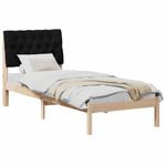 Casa si Gradina - Mobilier - Paturi si accesorii - Paturi - Cadru de pat cu tablie tapitata cu headboard Maro 75 x 190 cm - Infinity.ro