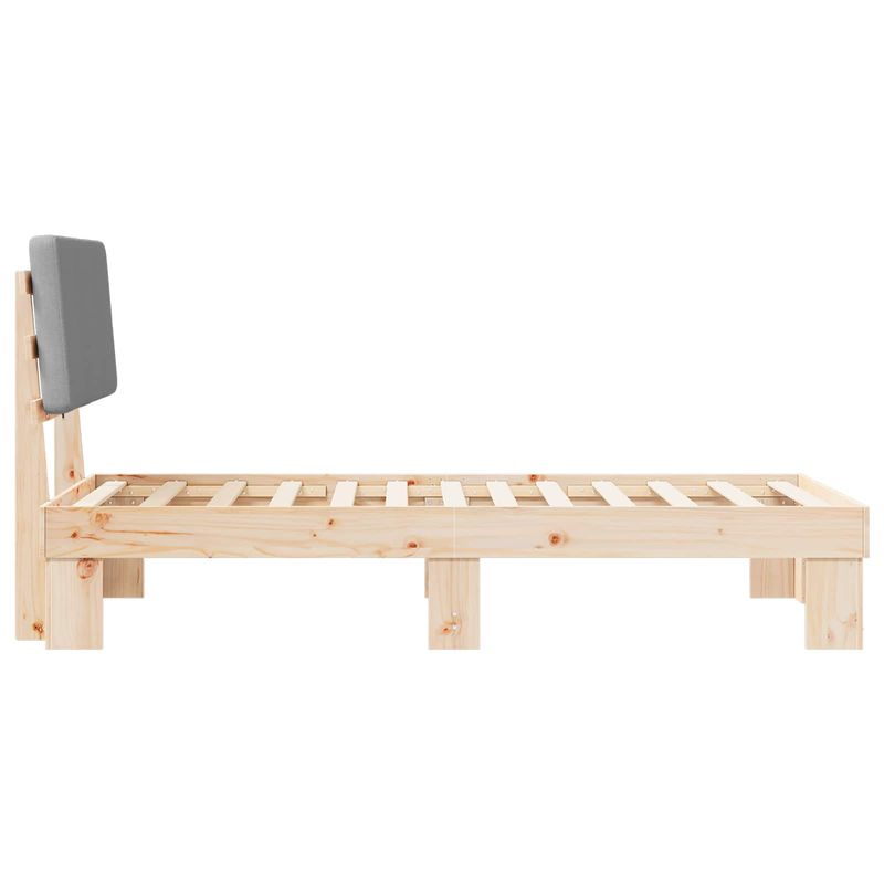 Casa si Gradina - Mobilier - Paturi si accesorii - Paturi - Cadru de pat cu tablie tapitata Gri deschis 75 x 190 cm - Infinity.ro