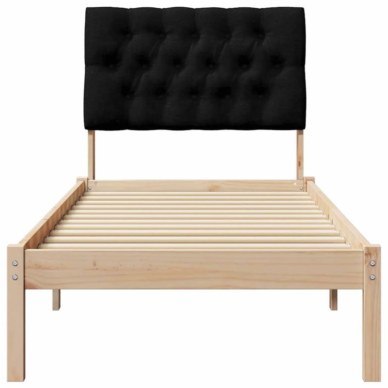 Casa si Gradina - Mobilier - Paturi si accesorii - Paturi - Cadru de pat cu tablie tapitata cu headboard Maro 75 x 190 cm - Infinity.ro