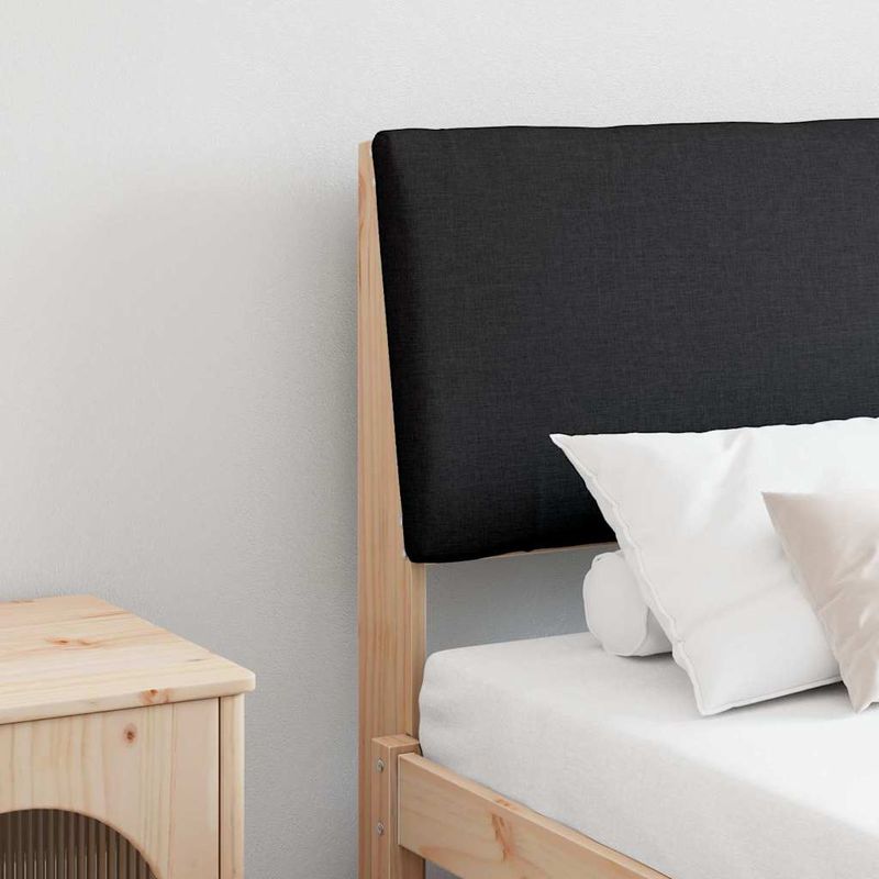 Casa si Gradina - Mobilier - Paturi si accesorii - Accesorii paturi - Tablie de pat tapitata Negru 200 cm Lemn de pin masiv - Infinity.ro