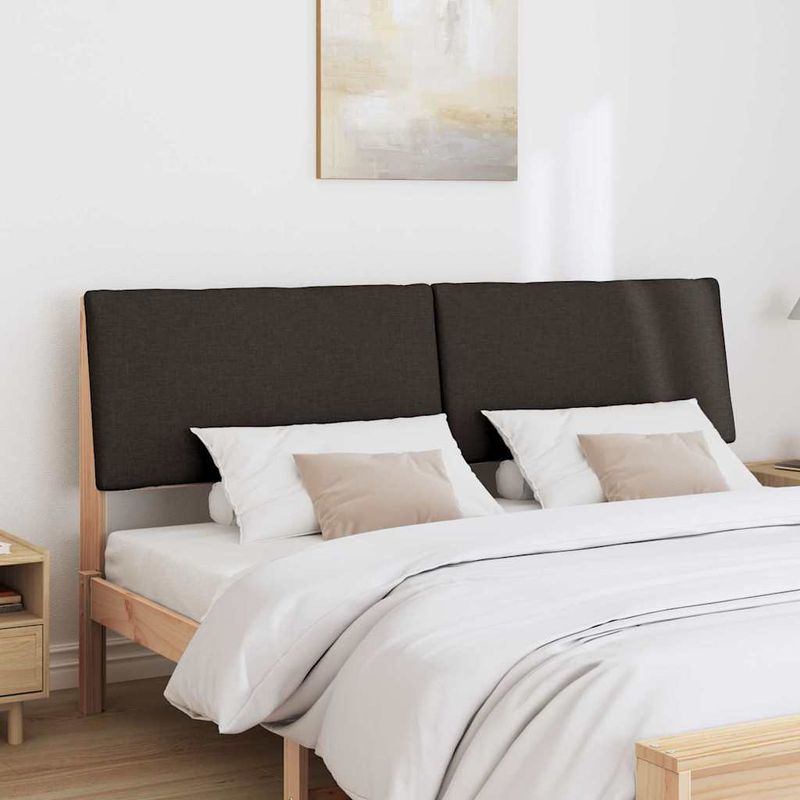 Casa si Gradina - Mobilier - Paturi si accesorii - Accesorii paturi - Tablie de pat tapitata Negru 200 cm Lemn de pin masiv - Infinity.ro