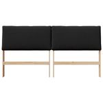 Casa si Gradina - Mobilier - Paturi si accesorii - Accesorii paturi - Tablie de pat tapitata Negru 200 cm Lemn de pin masiv - Infinity.ro