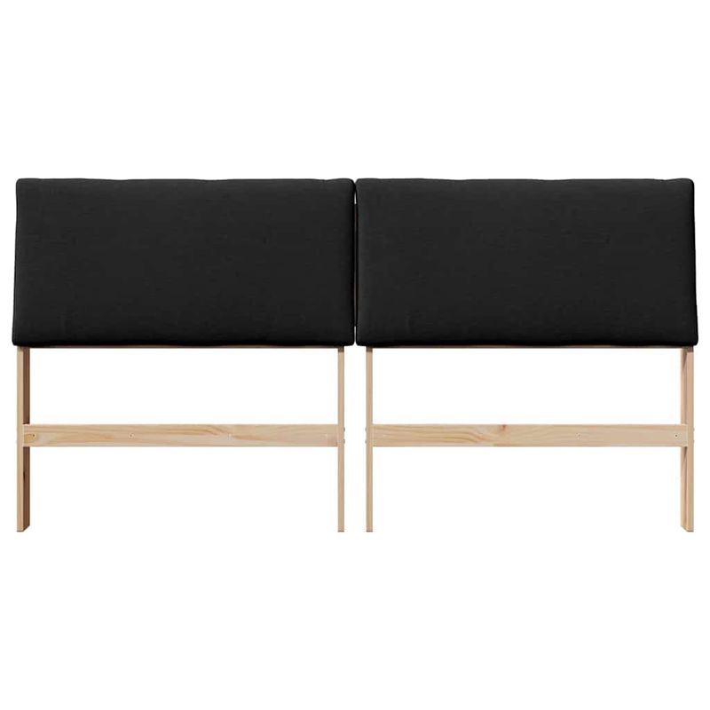 Casa si Gradina - Mobilier - Paturi si accesorii - Accesorii paturi - Tablie de pat tapitata Negru 200 cm Lemn de pin masiv - Infinity.ro
