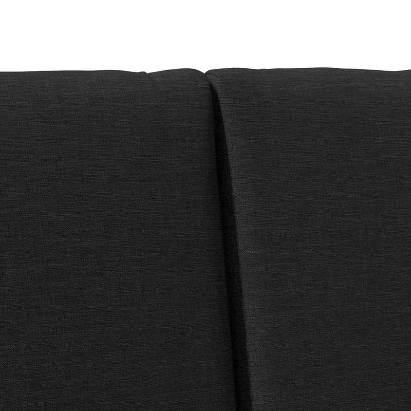 Casa si Gradina - Mobilier - Paturi si accesorii - Accesorii paturi - Tablie de pat tapitata Negru 200 cm Lemn de pin masiv - Infinity.ro
