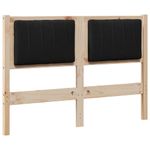 Casa si Gradina - Mobilier - Paturi si accesorii - Accesorii paturi - Tablie de pat tapitata cu Tablie de pat Maro 120 cm Lemn de pin masiv - Infinity.ro
