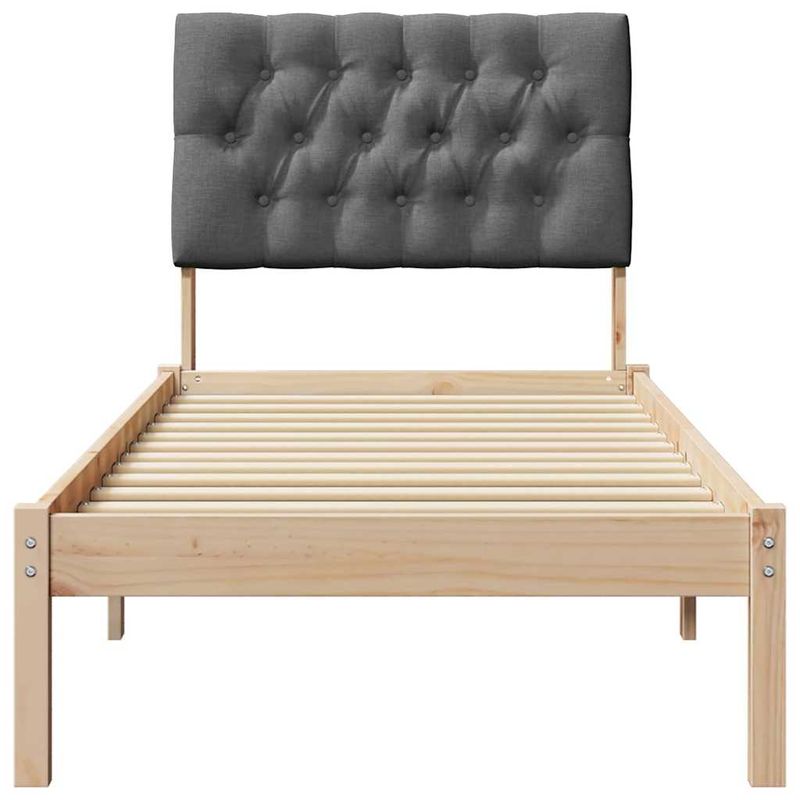 Casa si Gradina - Mobilier - Paturi si accesorii - Paturi - Cadru de pat cu tablie tapitata cu headboard Maro 80 x 200 cm - Infinity.ro