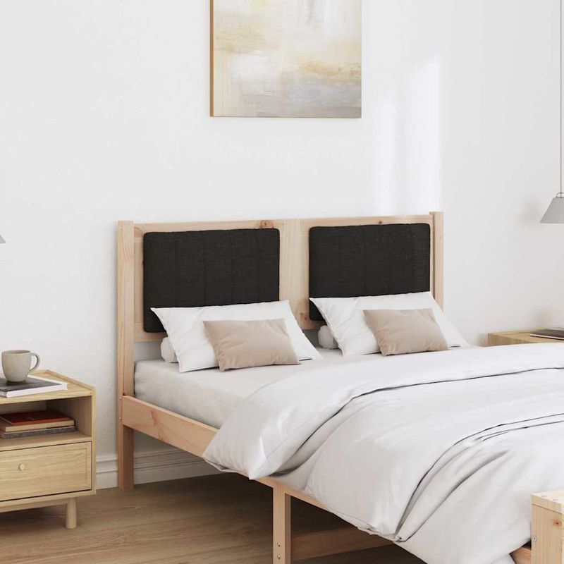 Casa si Gradina - Mobilier - Paturi si accesorii - Accesorii paturi - Tablie de pat tapitata cu Tablie de pat Maro 120 cm Lemn de pin masiv - Infinity.ro
