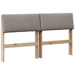 Casa si Gradina - Mobilier - Paturi si accesorii - Accesorii paturi - Tablie de pat tapitata Gri taupe 150 cm Lemn de pin masiv - Infinity.ro