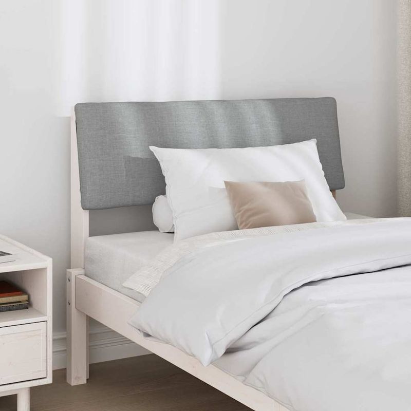 Casa si Gradina - Mobilier - Paturi si accesorii - Accesorii paturi - Tablie de pat tapitata Gri deschis 100 cm Lemn de pin masiv - Infinity.ro