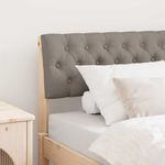 Casa si Gradina - Mobilier - Paturi si accesorii - Accesorii paturi - Tablie de pat tapitata Gri taupe 90 cm Lemn de pin masiv - Infinity.ro
