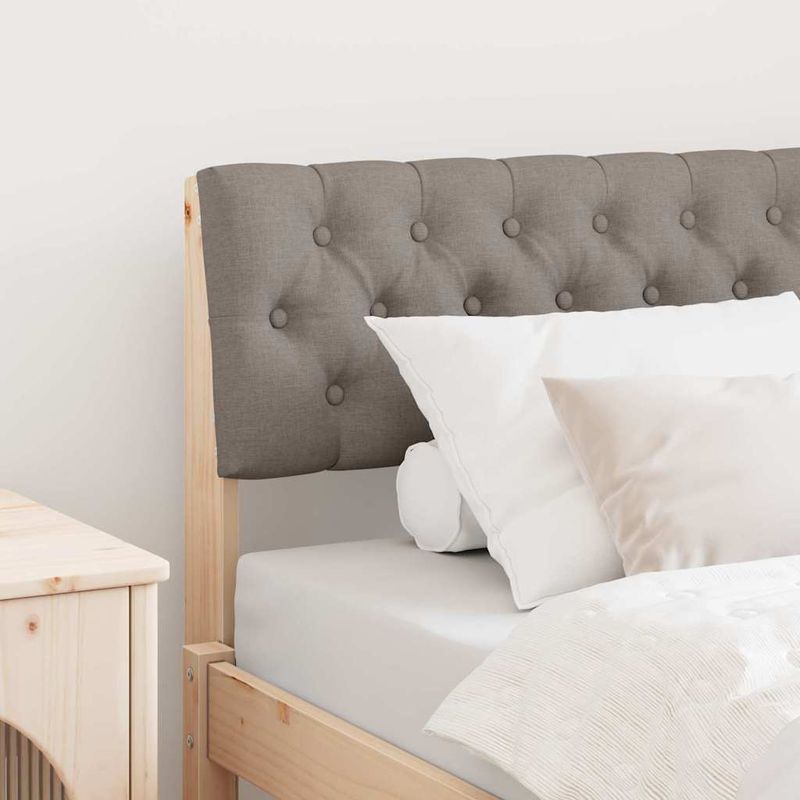 Casa si Gradina - Mobilier - Paturi si accesorii - Accesorii paturi - Tablie de pat tapitata Gri taupe 90 cm Lemn de pin masiv - Infinity.ro